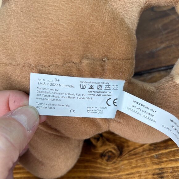 Donkey Kong Plush Toy Super Mario Good Stuff 2022 10" Brown Beige Polyester Nint - Picture 2 of 9